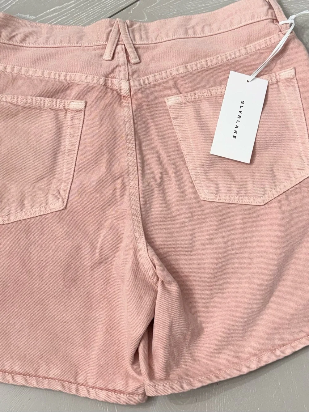 SLVRLAKE women Blush rose  Denim Shorts